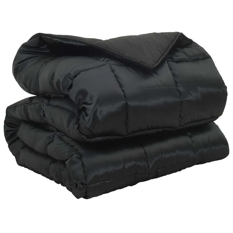 Duvet d'hiver Noir 200 x 200 cm Satin et Microfibre - 2