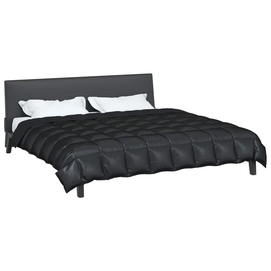 Duvet d'hiver Noir 220 x 260 cm Satin et Microfibre - 3
