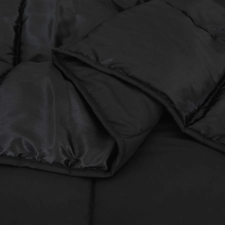 Duvet d'hiver Noir 220 x 260 cm Satin et Microfibre - 5