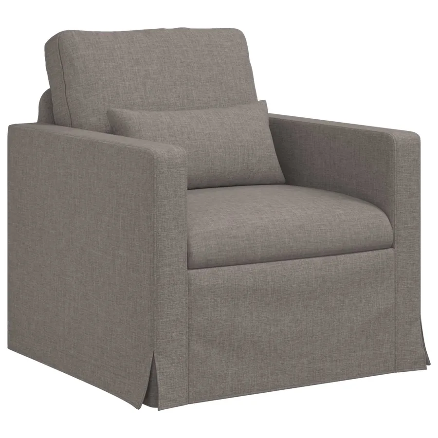Ensemble de Canapés 2 pcs Taupe 139 x 78 x 80 cm tissu - 4