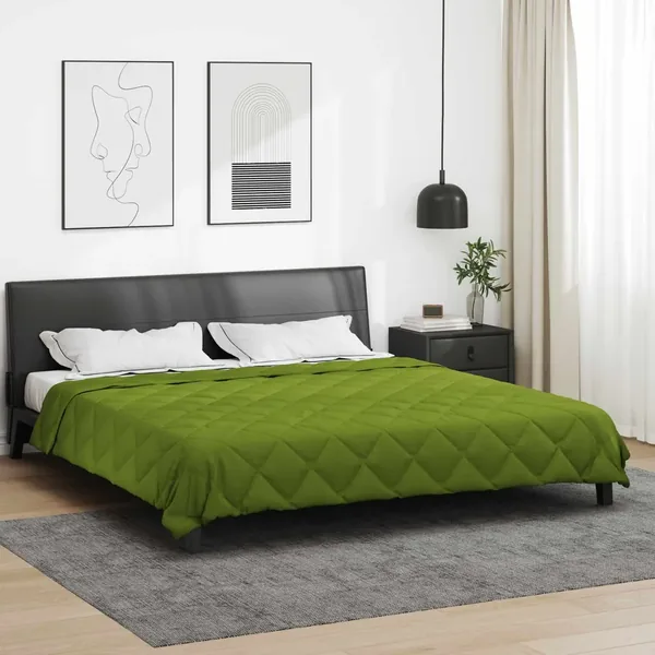 Duvet d'été simple Vert 240 x 200 cm Microfibre