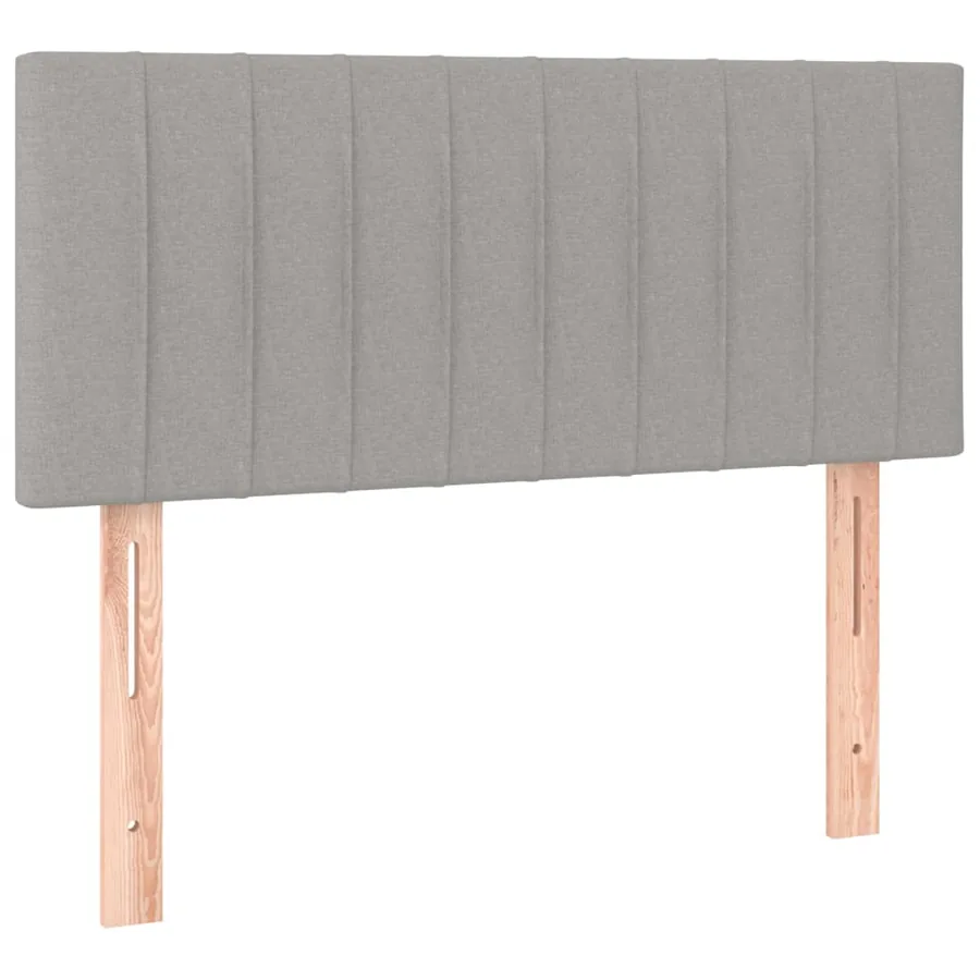 Sommier à lattes de lit avec matelas et LED Gris clair 90x190cm - 7