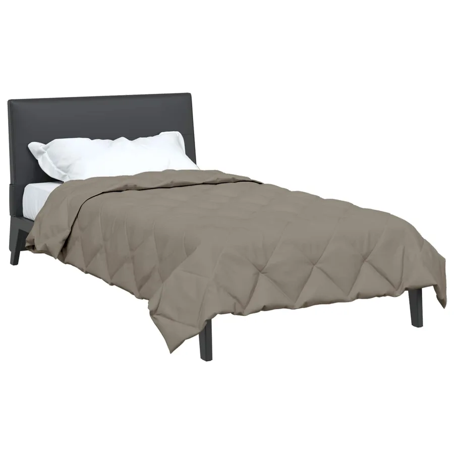 Duvet d'été simple Gris clair 200 x 135 cm Microfibre - 3