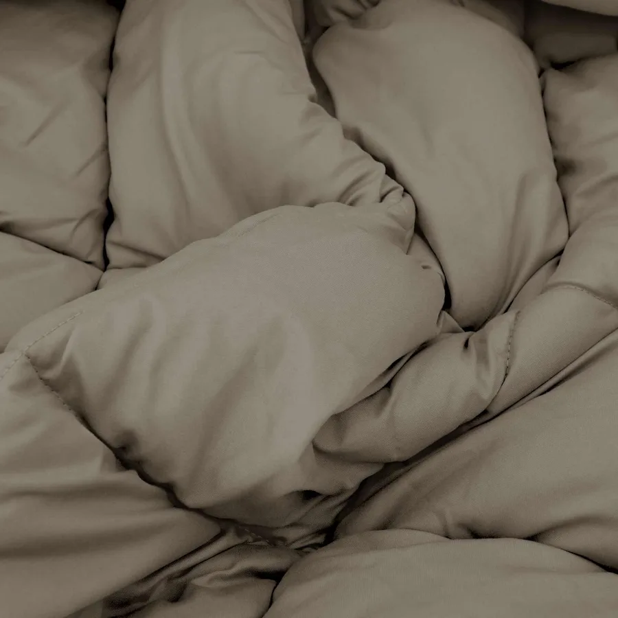 Duvet d'été simple Gris clair 200 x 135 cm Microfibre - 6