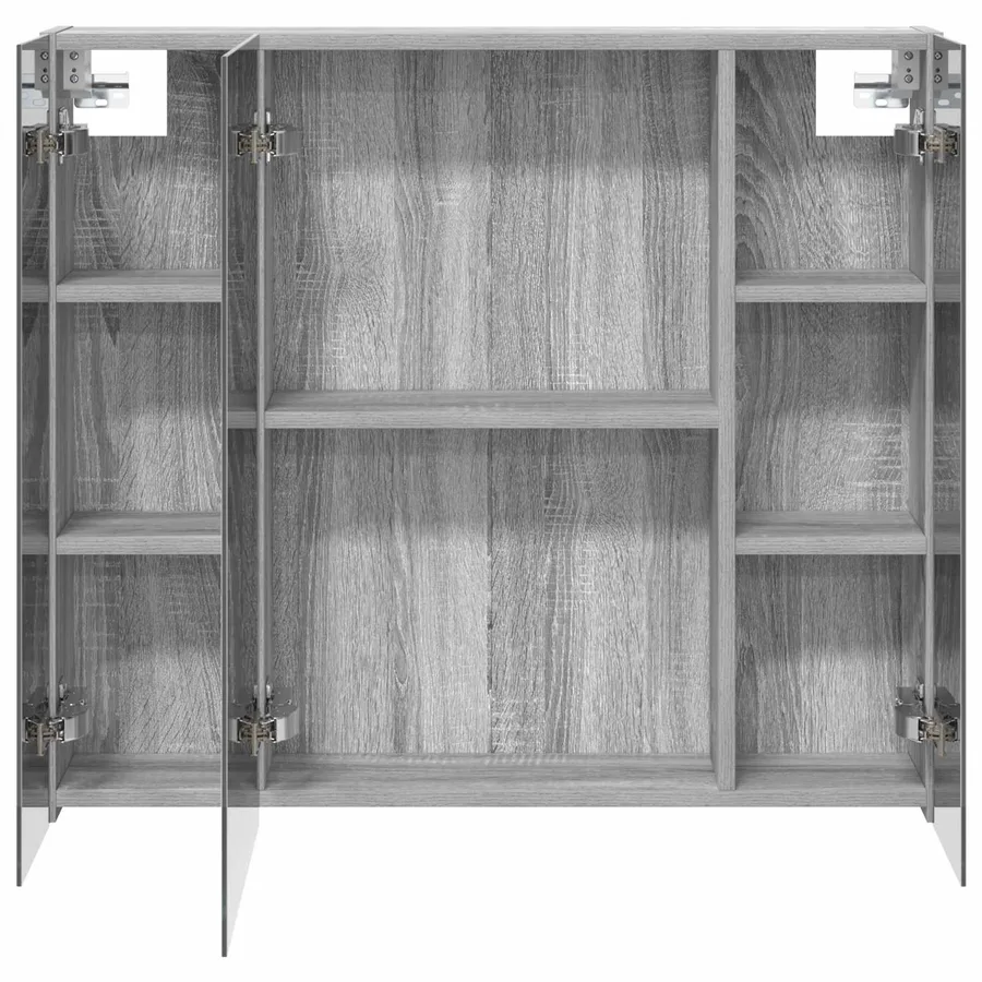 Armoire Miroir de Salle de Bain Gris Sonoma 80 x 14.5 x 70 cm - 6
