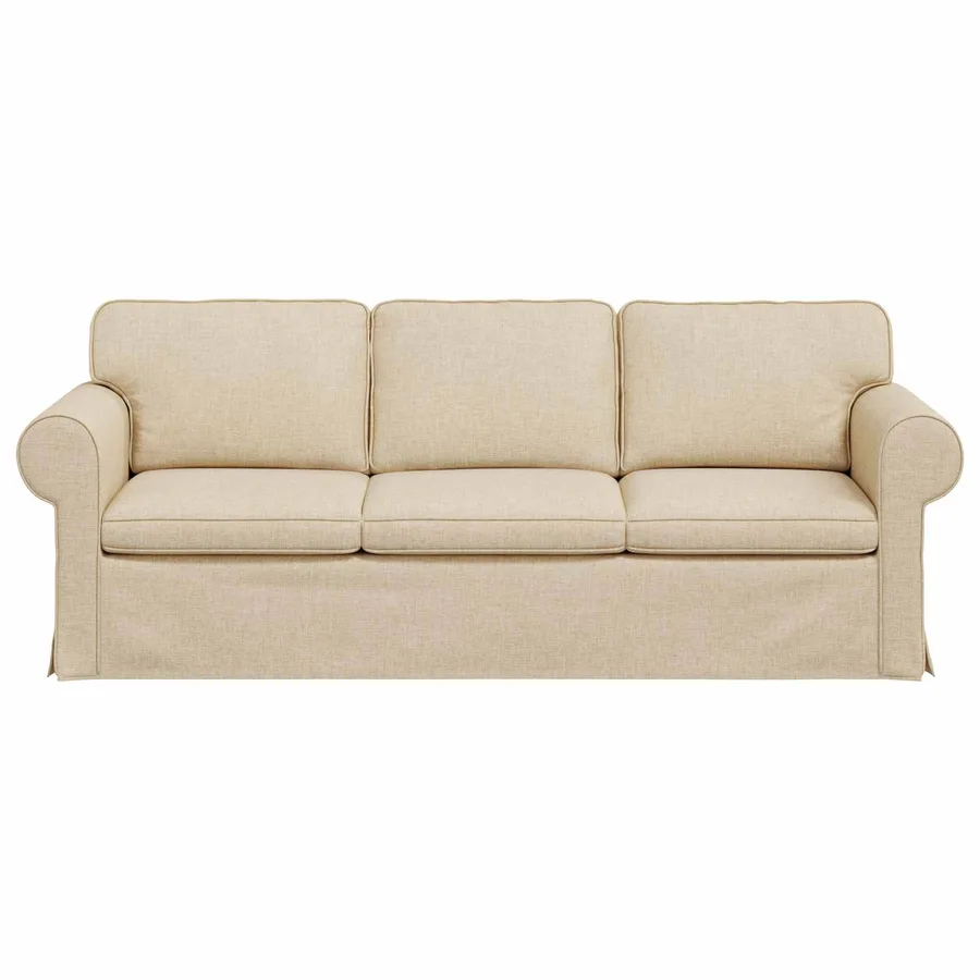 Canapé Crème 215 x 82 x 80 cm tissu - 4