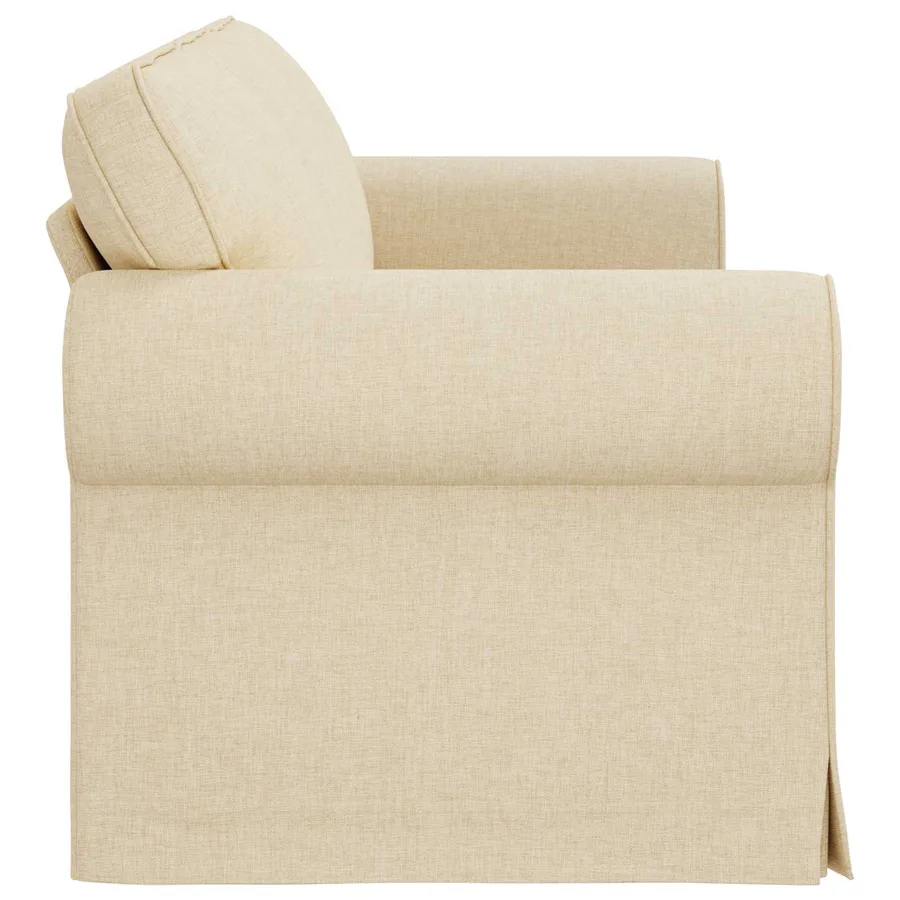 Canapé Crème 215 x 82 x 80 cm tissu - 5