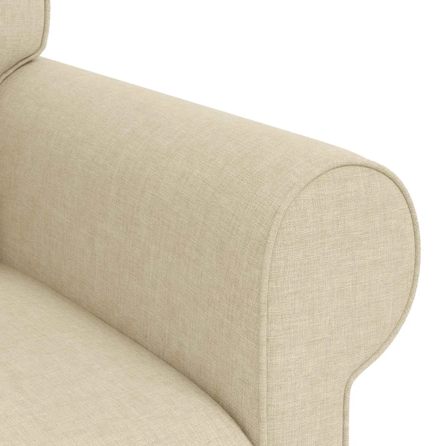 Canapé Crème 215 x 82 x 80 cm tissu - 7