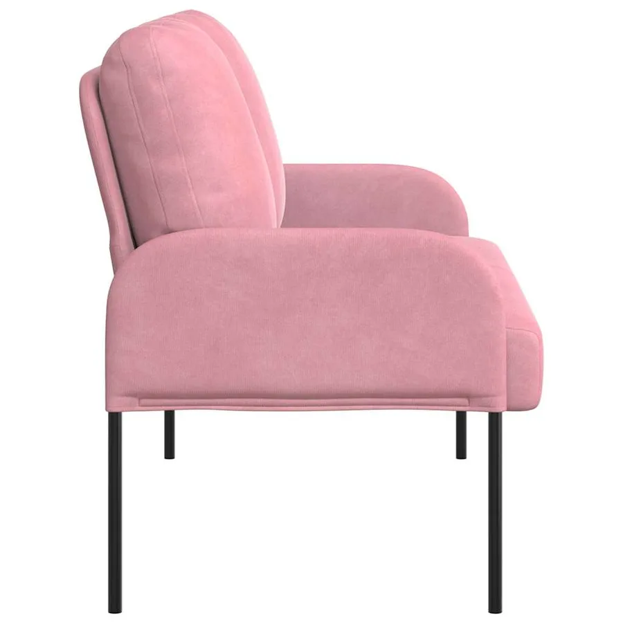 Canapés avec coussin 110cm Rose Contreplaqué - 5