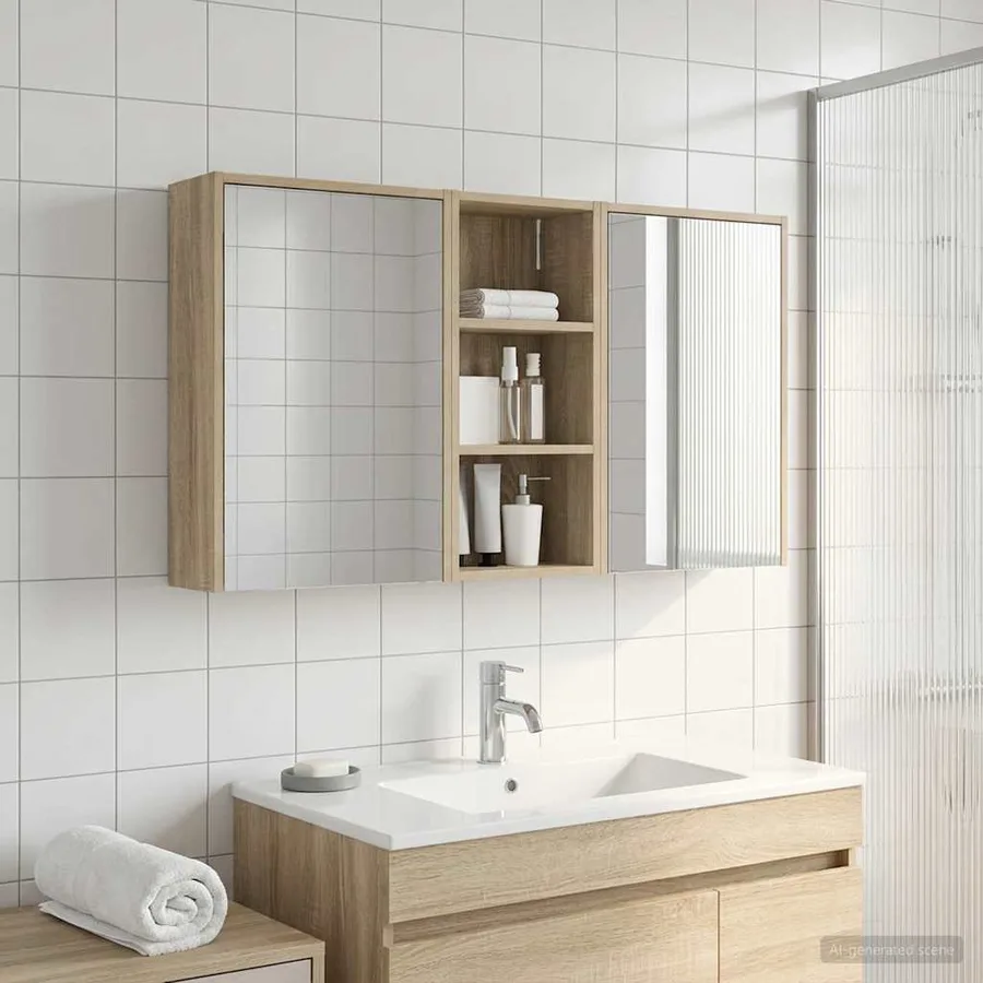Ensemble de Meubles de Salle de Bain 3 pcs 116 x 16 x 62,5 cm - 4