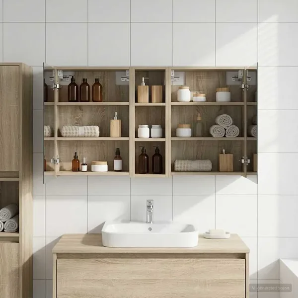 Ensemble de Meubles de Salle de Bain 3 pcs 106 x 16 x 62,5 cm