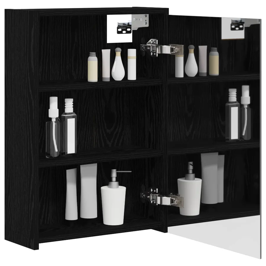 Armoire Miroir de Salle de Bain Chêne noir 43 x 16 x 62.5 cm - 3