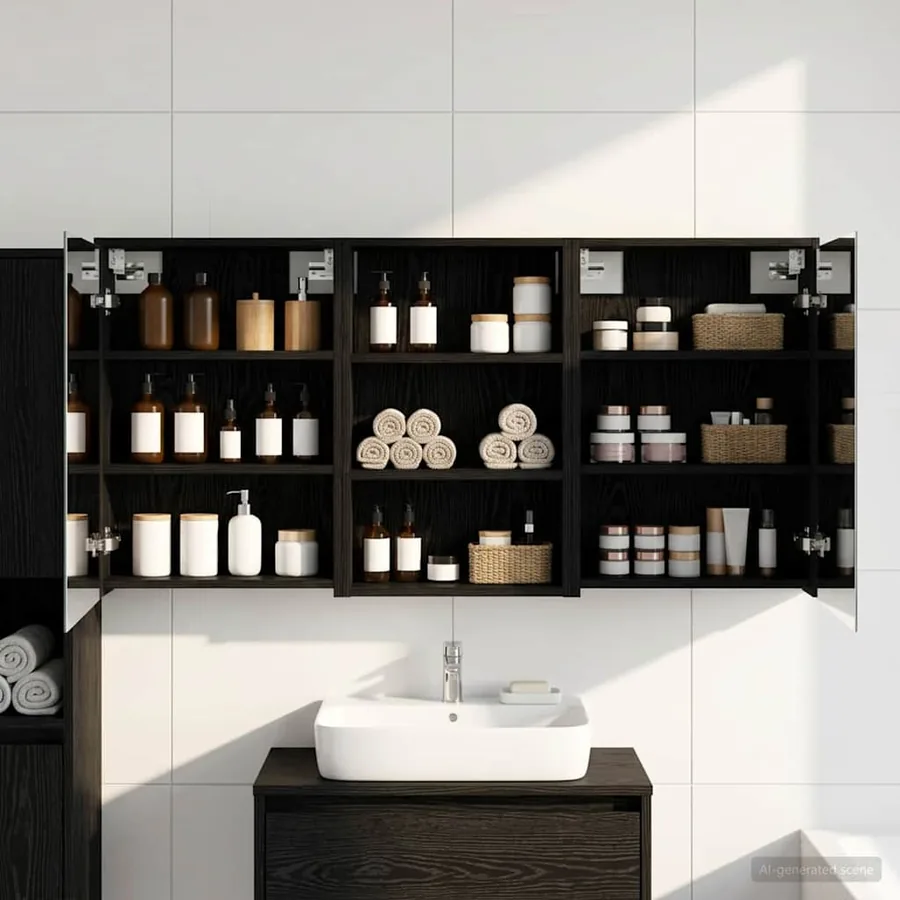 Ensemble de Meubles de Salle de Bain 3 pcs 126 x 16 x 62.5 cm