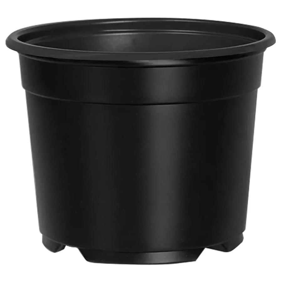 Pot à fleurs rond 100 pcs Noir Ø 10 x 8 cm Plastique - 2