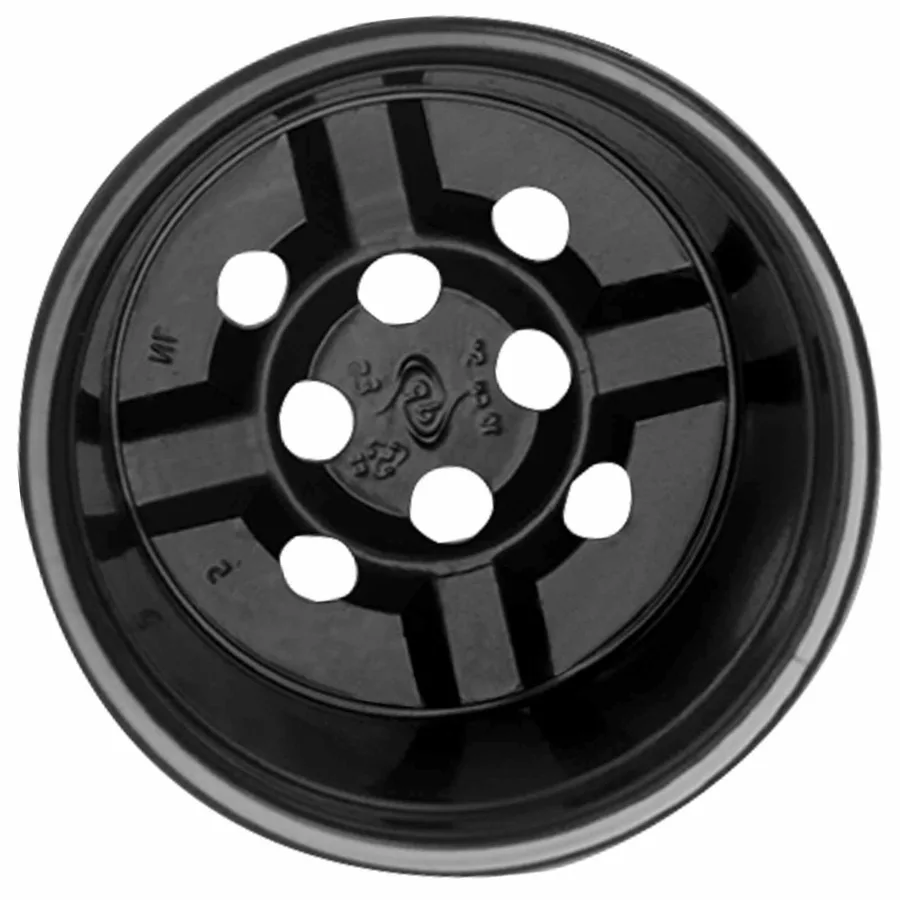 Pot à fleurs rond 100 pcs Noir Ø 10 x 8 cm Plastique - 7