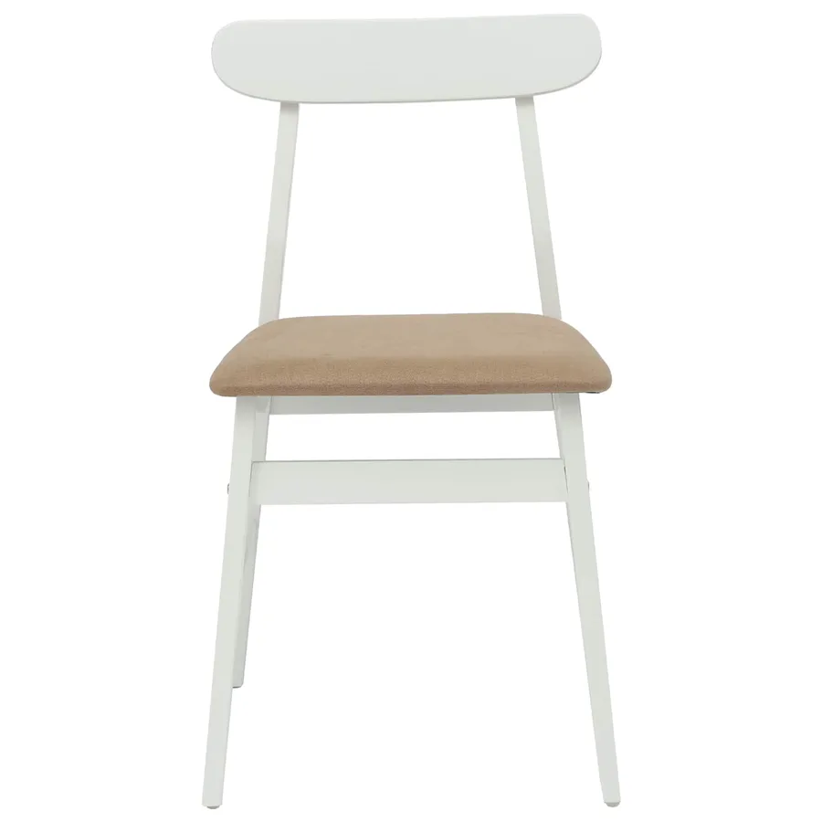 Chaise de salle à manger 2 pcs Blanc et marron - 5