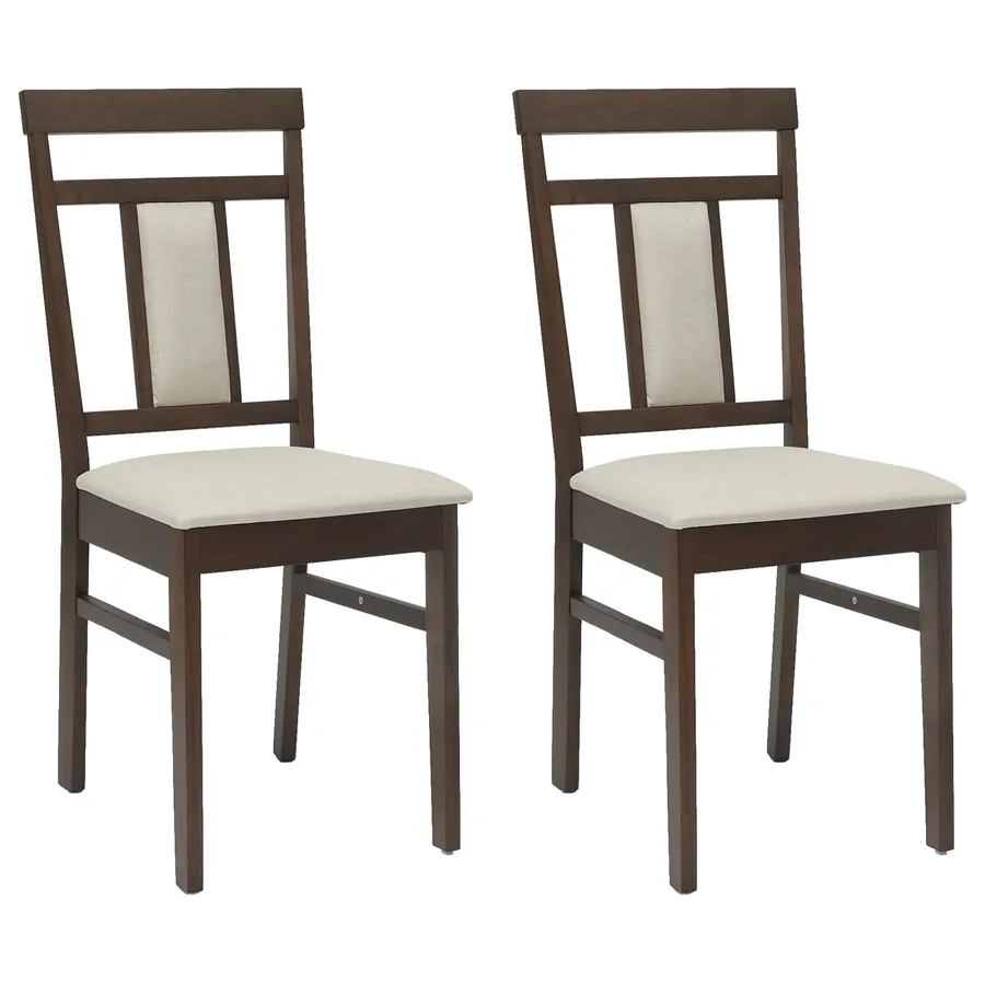 Chaise de salle à manger 2 pcs Marron clair et clair - 2