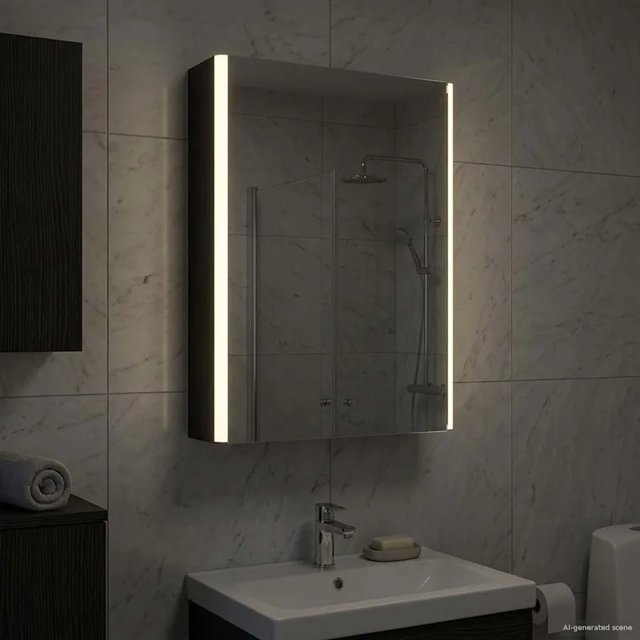Armoire Miroir de Salle de Bain Chêne noir 43 x 11,5 x 60,5 cm - 4