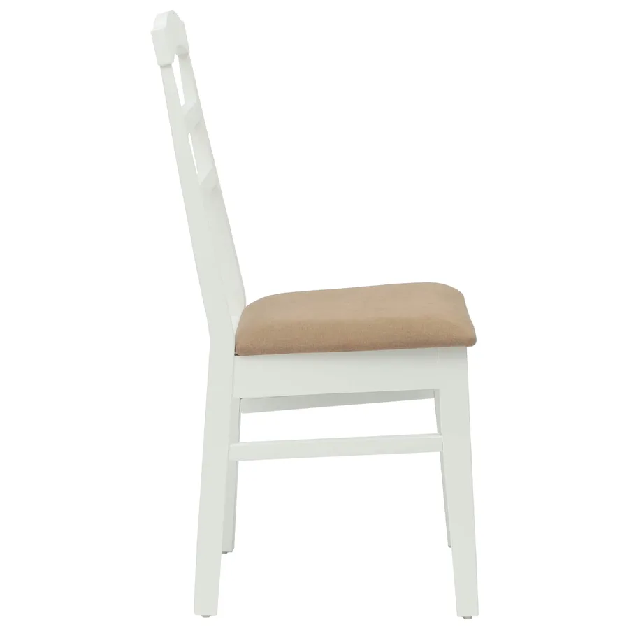 Chaise de salle à manger 2 pcs Blanc et marron - 6