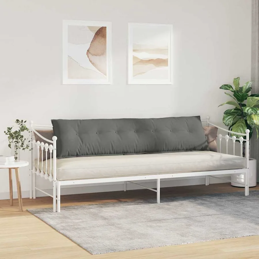 Coussin de Dos Gris foncé 200 x 50 cm Tissu en microfibre - 4