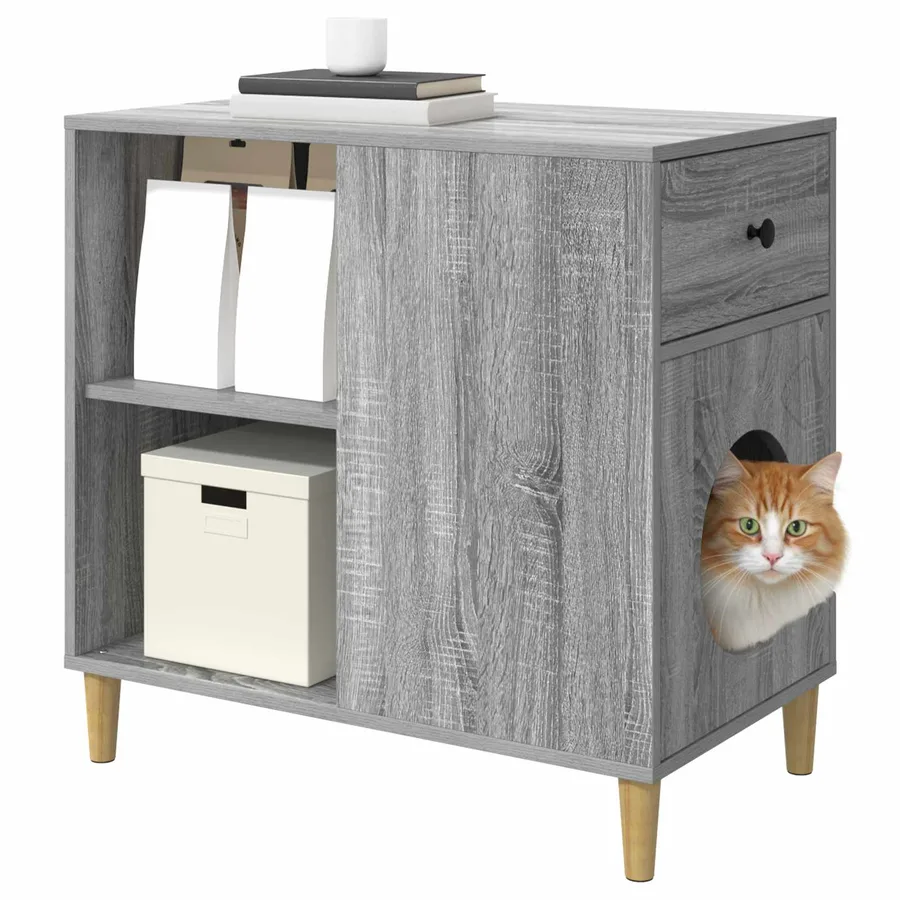 Maison pour chat Gris Sonoma 72 x 42.5 x 70 cm - 3