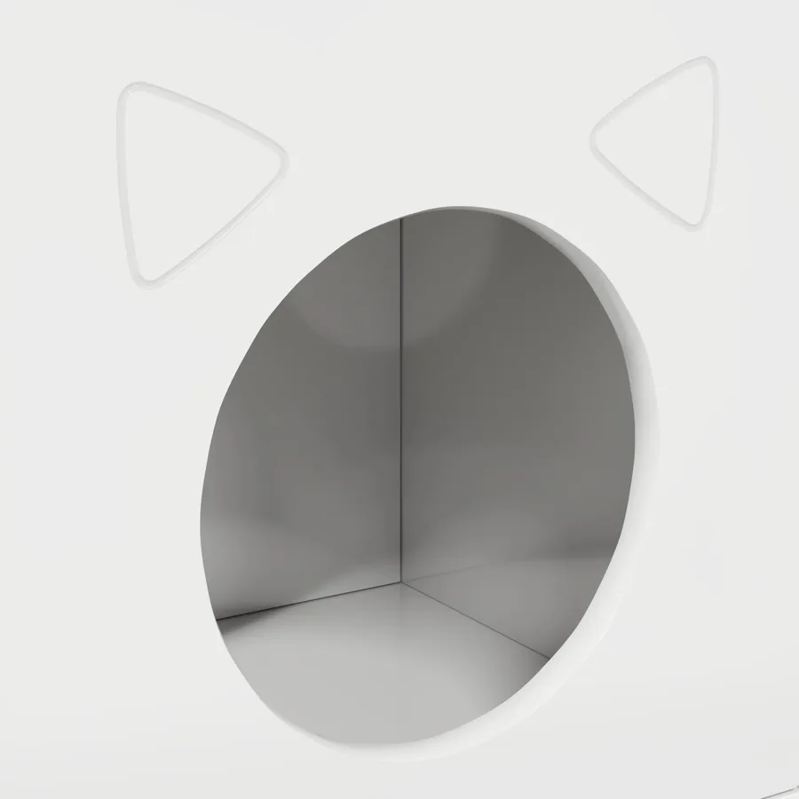 Maison pour chat Blanc Brillant 72 x 42.5 x 70 cm - 11