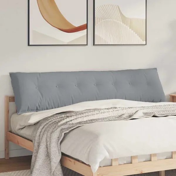 Coussin de Dos Gris clair 200 x 19 x 50 cm tissu
