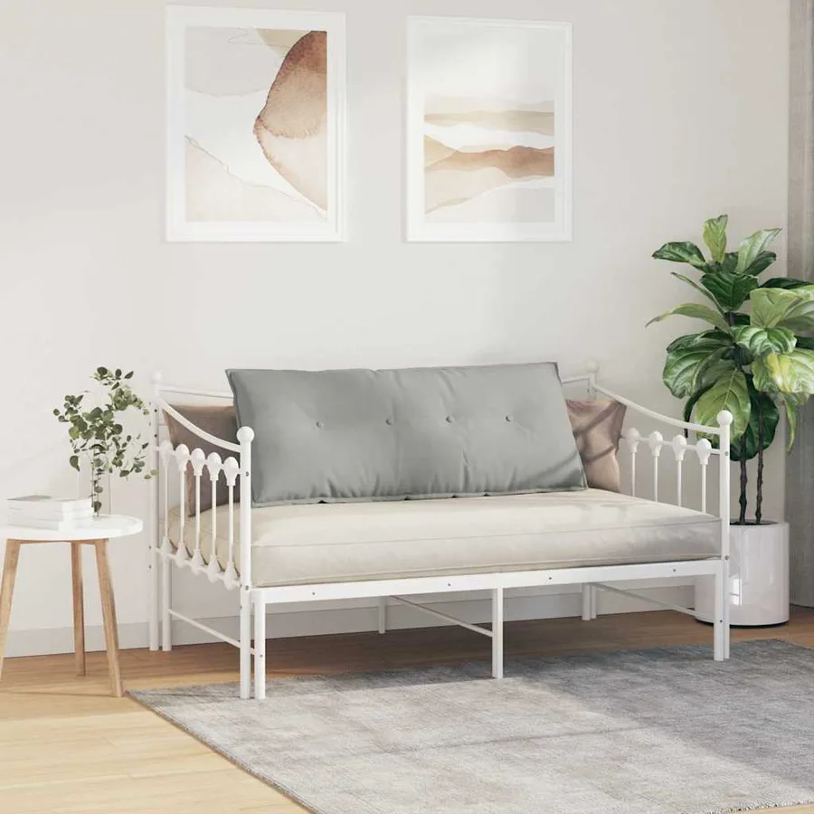 Coussin de Dos Gris clair 120 x 50 cm Tissu en microfibre - 4