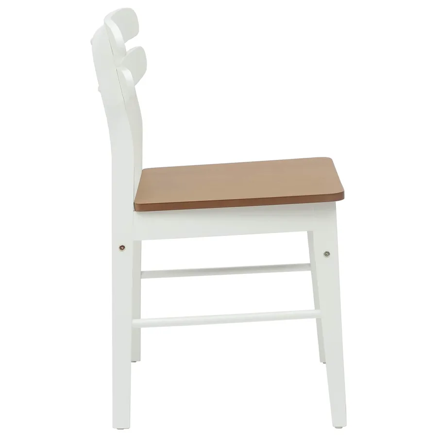 Chaise de salle à manger 2 pcs Blanc et Naturel - 6
