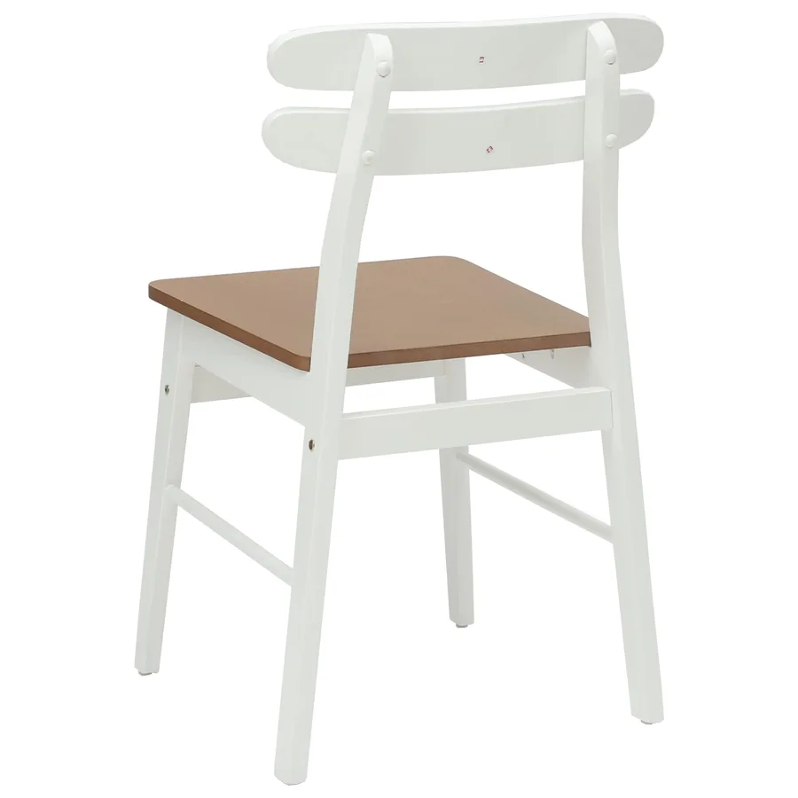 Chaise de salle à manger 2 pcs Blanc et Naturel - 7