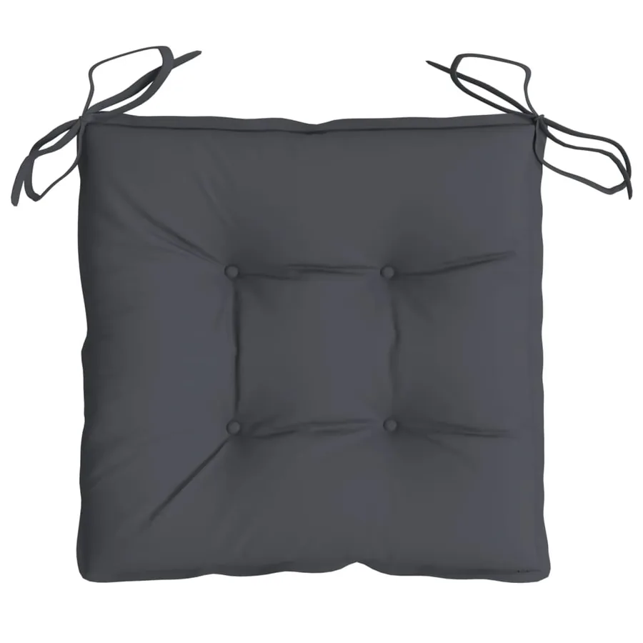 Coussins de chaise lot de 2 anthracite 40x40x7 cm tissu oxford - 6