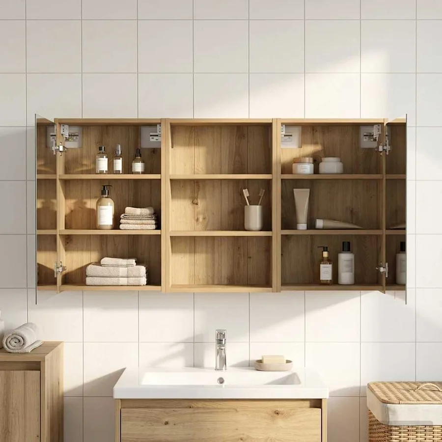 Ensemble de Meubles de Salle de Bain 3 pc 126 x 16 x 62.5 cm - 4