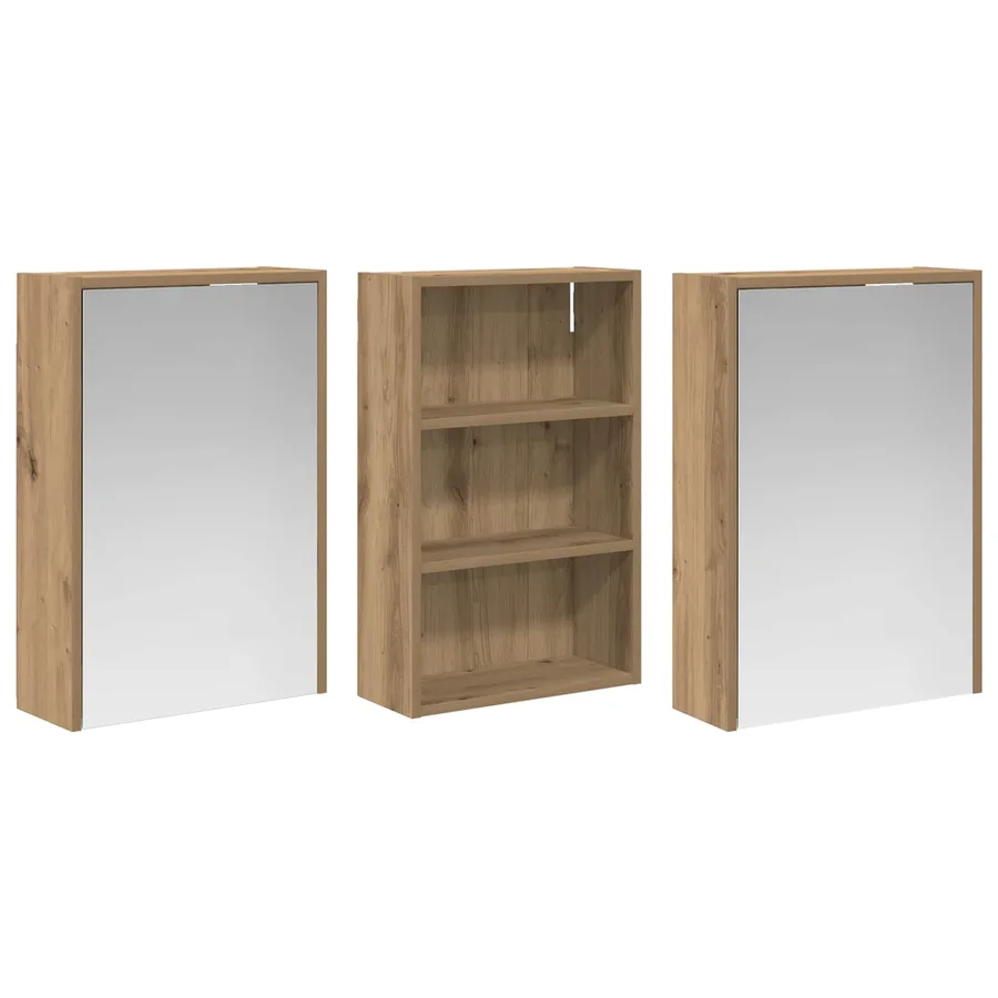 Ensemble de Meubles de Salle de Bain 3 pc 126 x 16 x 62.5 cm - 5