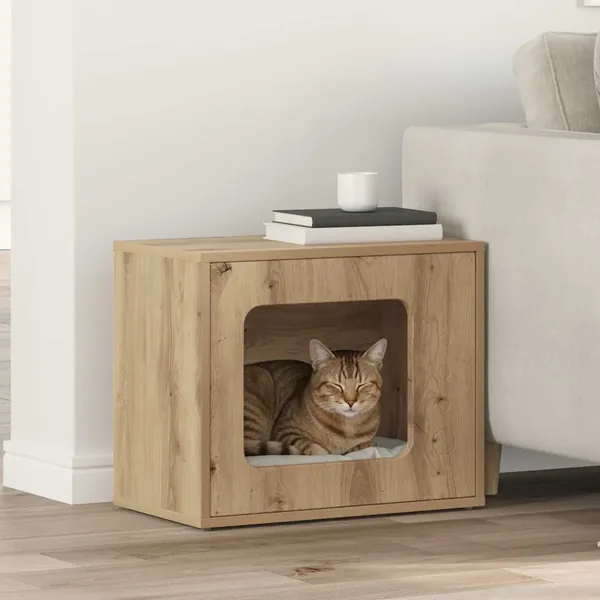 Maison pour chat Chêne artisan 51 x 30 x 42,5 cm