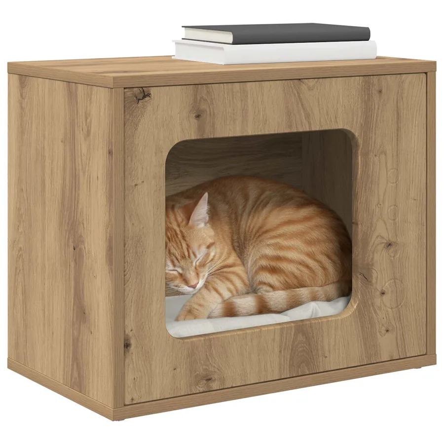 Maison pour chat Chêne artisan 51 x 30 x 42,5 cm - 3