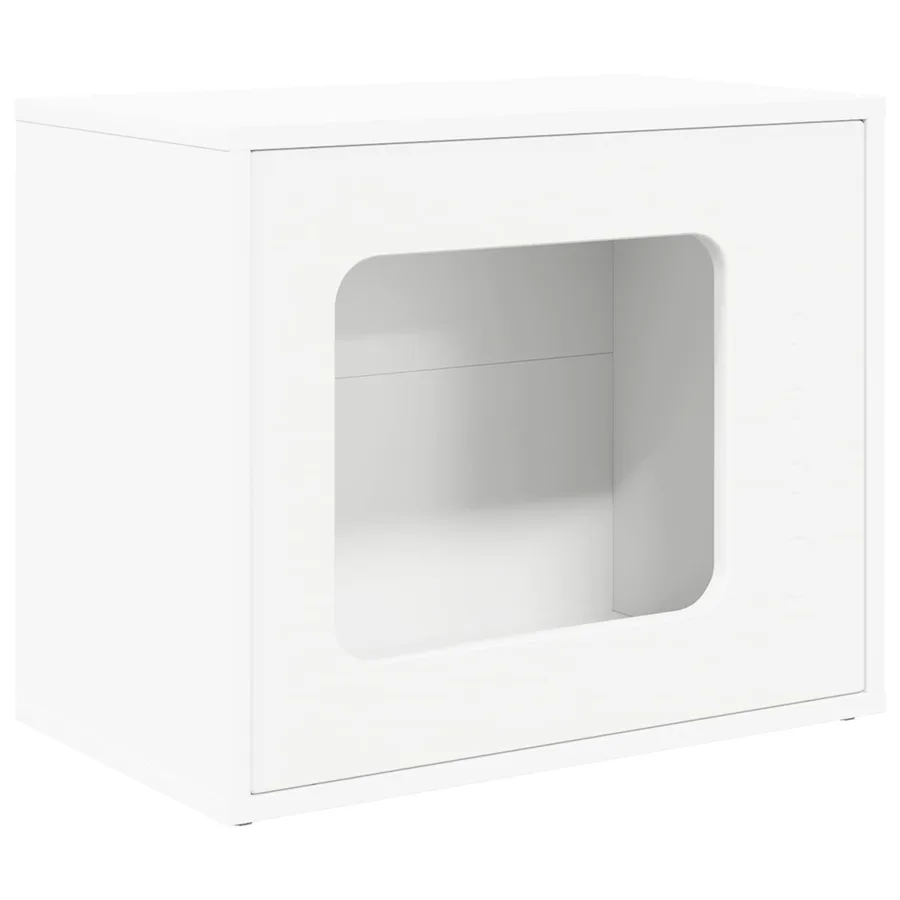 Maison pour chat Blanc 51 x 30 x 42 cm Bois d'ingénierie - 2