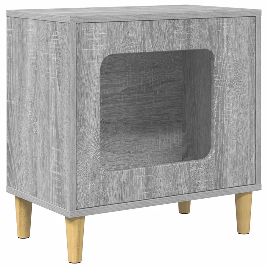 Maison pour chat Gris Sonoma 51 x 30 x 52 cm Bois d'ingénierie - 2