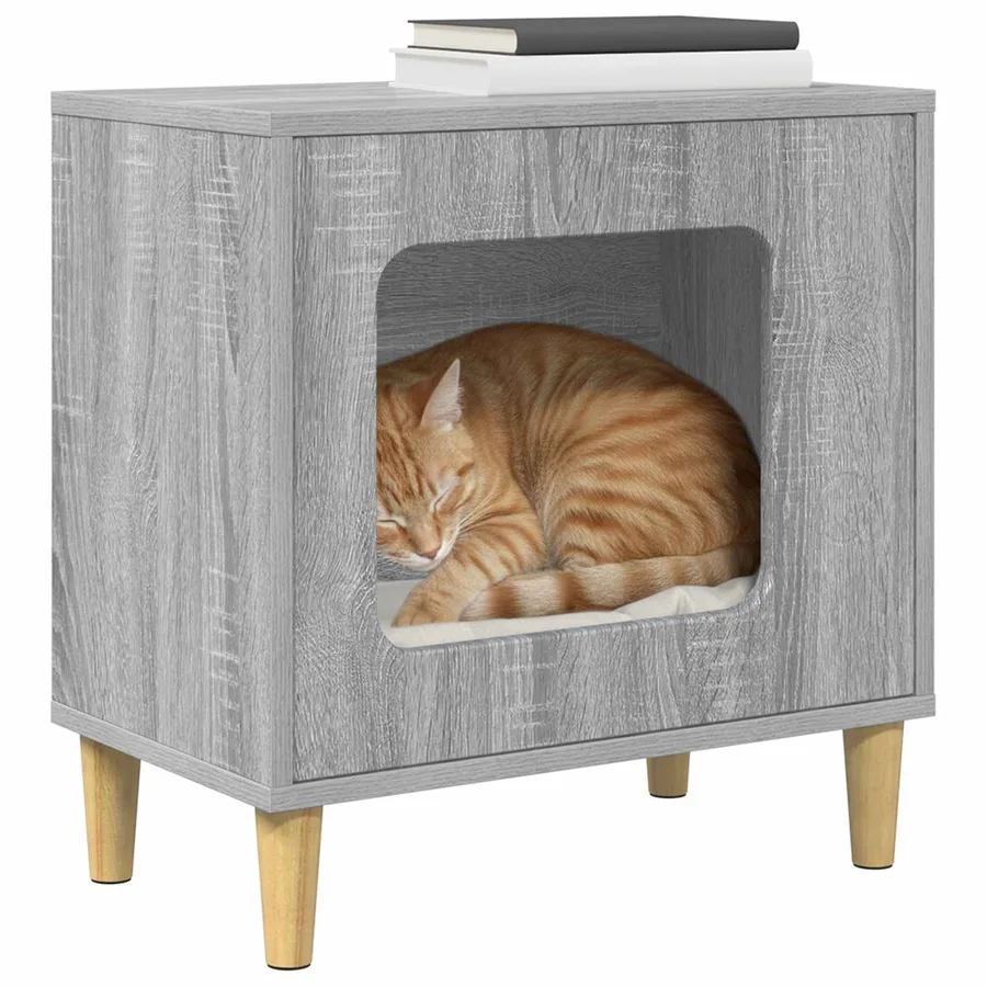 Maison pour chat Gris Sonoma 51 x 30 x 52 cm Bois d'ingénierie - 3