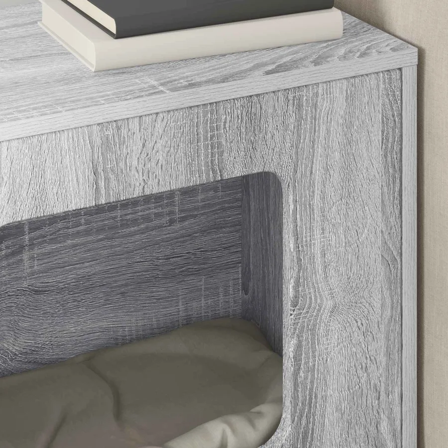 Maison pour chat Gris Sonoma 51 x 30 x 52 cm Bois d'ingénierie - 4