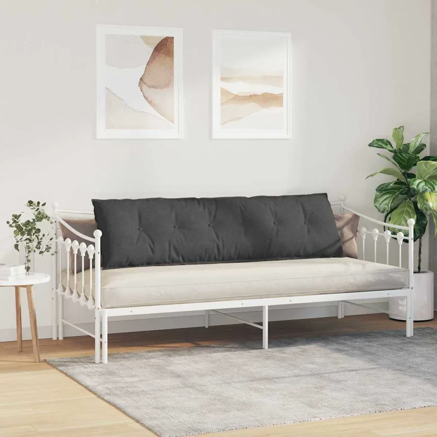 Coussin de Dos Gris foncé 180 x 50 cm Tissu en velours côtelé - 4