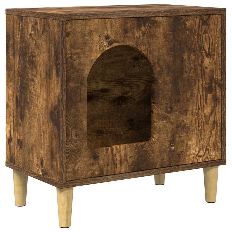 Maison pour chat Chêne fumé 51 x 30 x 52 cm Bois d'ingénierie - 2