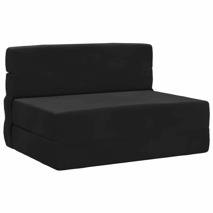 Canapé-lit pliable Noir 70 x 72 x 60 cm Tissu - 2