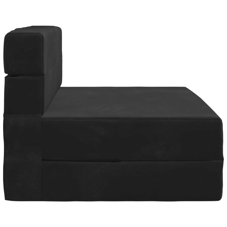 Canapé-lit pliable Noir 70 x 72 x 60 cm Tissu - 4