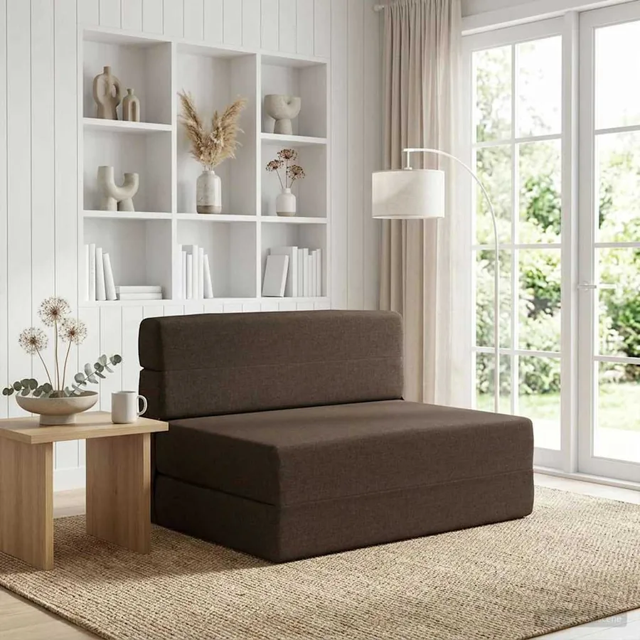Canapé-lit pliable Taupe 70 x 72 x 60 cm Tissu