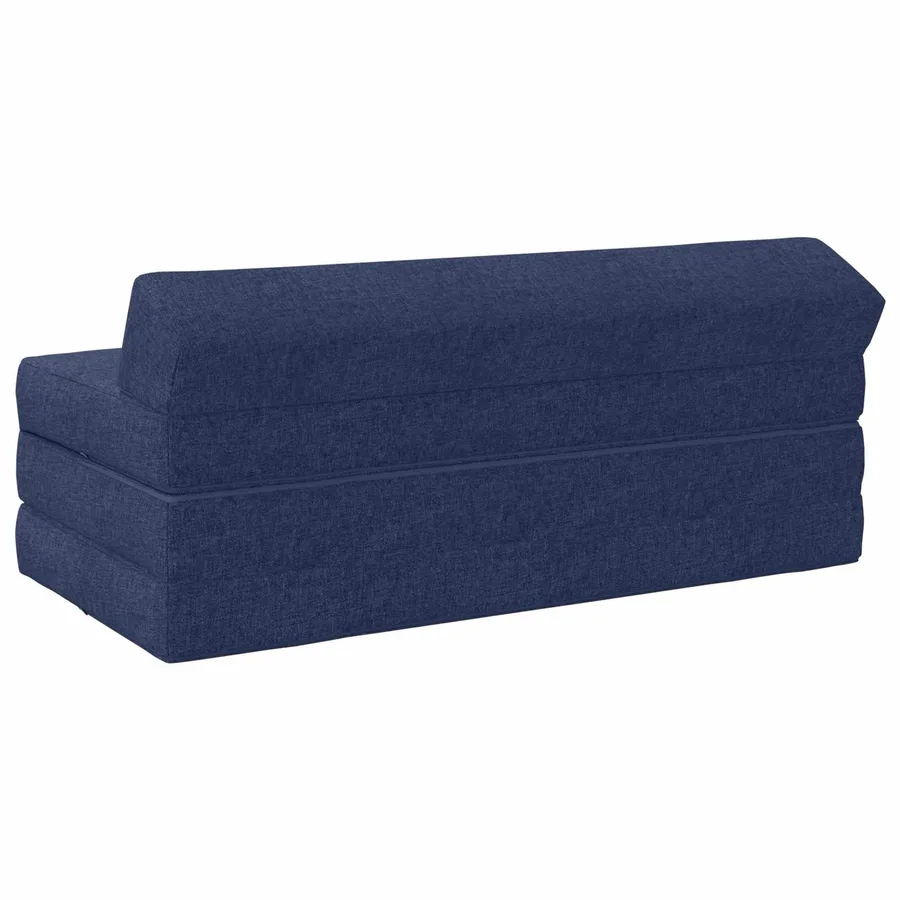 Canapé-lit pliable Bleu 120 x 60 x 49 cm Tissu - 4