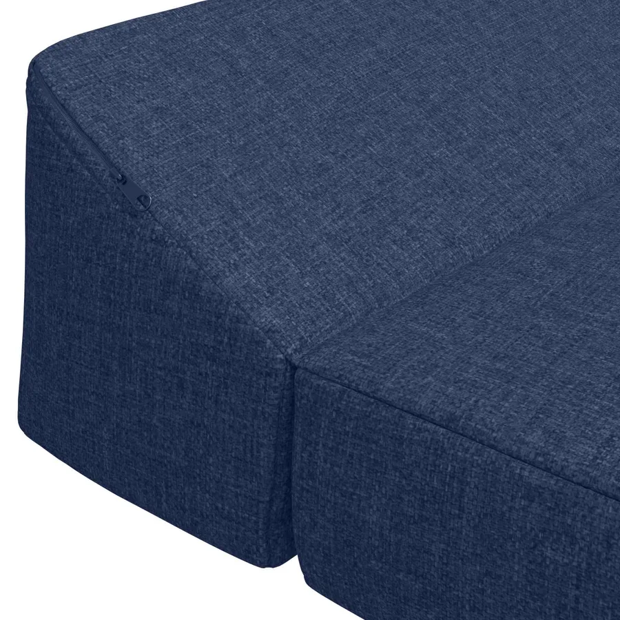 Canapé-lit pliable Bleu 120 x 60 x 49 cm Tissu - 5