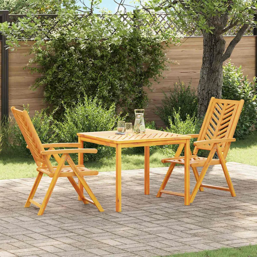 Ensemble de salle à manger pour jardin 3 pc Marron