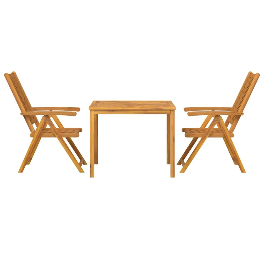 Ensemble de salle à manger pour jardin 3 pc Marron - 7