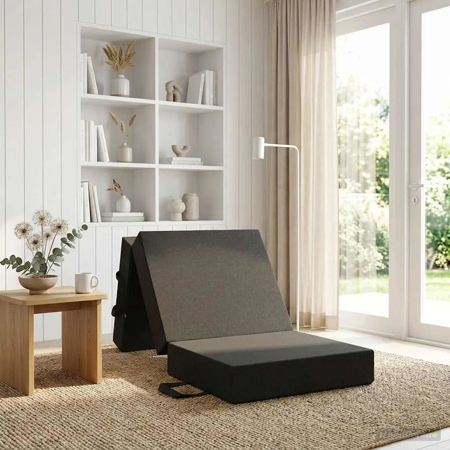 Canapé-lit pliable 75 x 63 x 45 cm Gris foncé