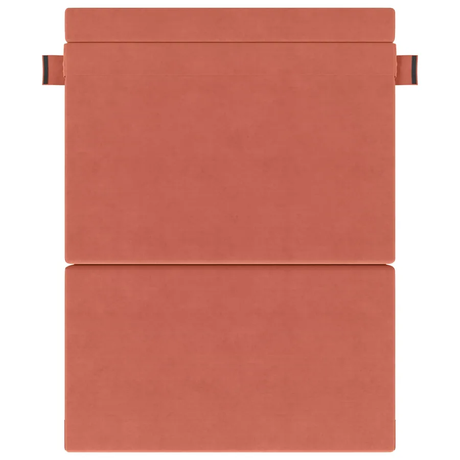 Canapé-lit pliable Rouge orange 152 x 86,5 x 60 cm Tissu - 3
